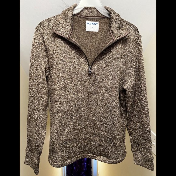 Old Navy: Men's Sweater-Fleece Mock-Neck Quarter-Zip Sweatshirt - Size Small - Picture 1 of 5